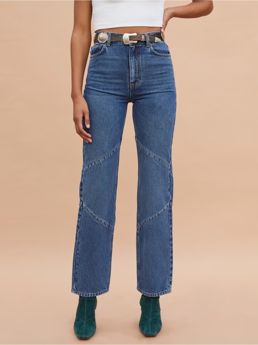 Reformation 80s seamed high rise jeans